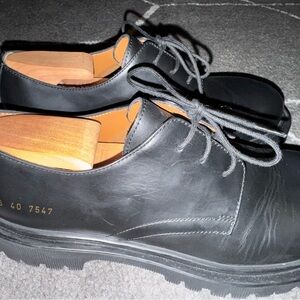 Common Projects Men's Black Leather Shoes